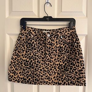 Topshop Leopard Print Skirt